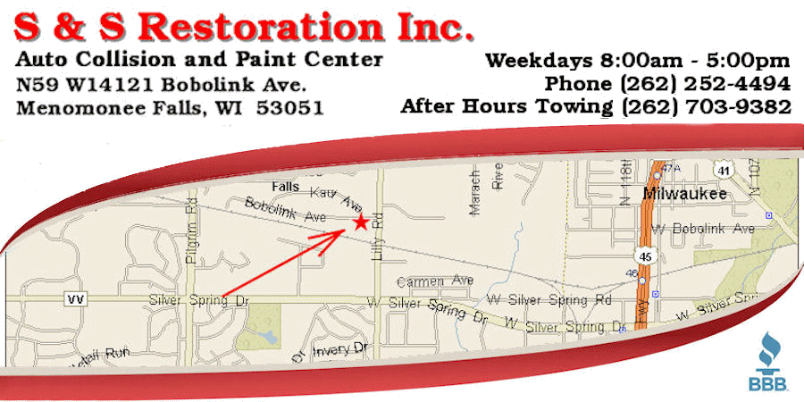 Directions to Falls Auto Body